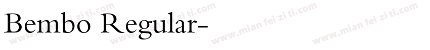 Bembo Regular字体转换